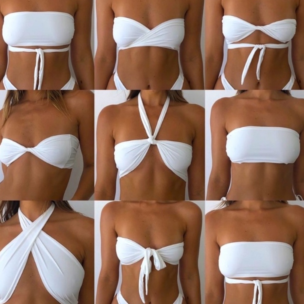 437 Swimwear The Leo Top Worn 9+ Ways White Sz Small New